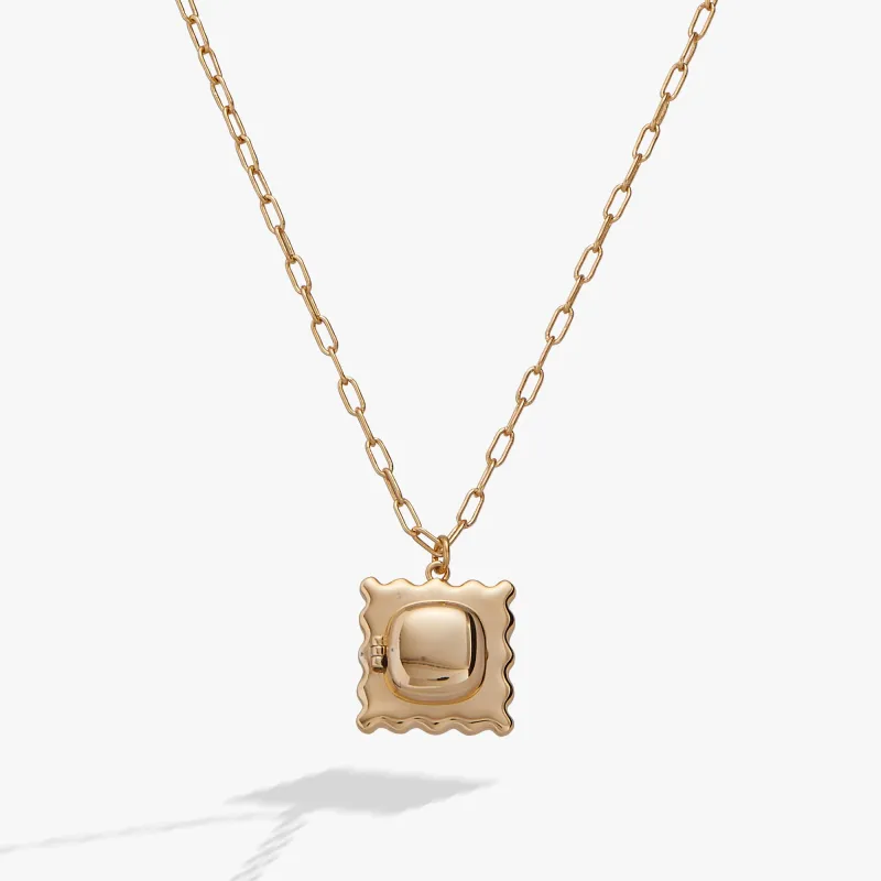 Pasta Girl 'Anything Is Pastable' Ravioli Locket Pendant made by Alex and Ani