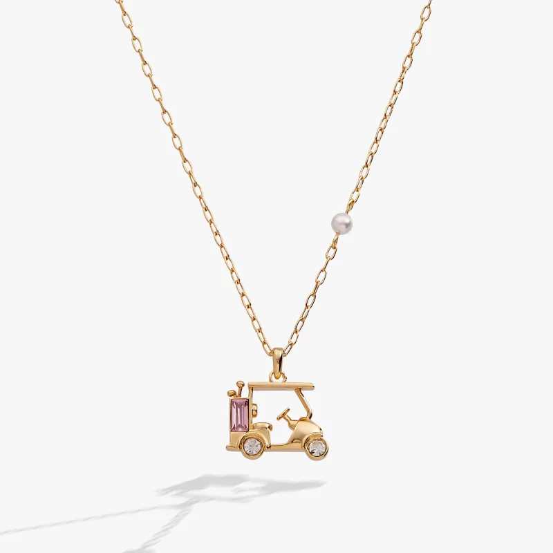 Golf Cart Necklace made by Alex and Ani