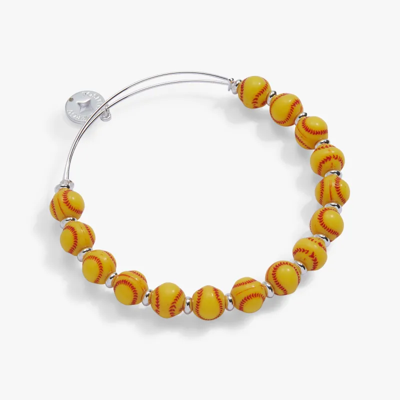 Softball Beaded Bangle made by Alex and Ani