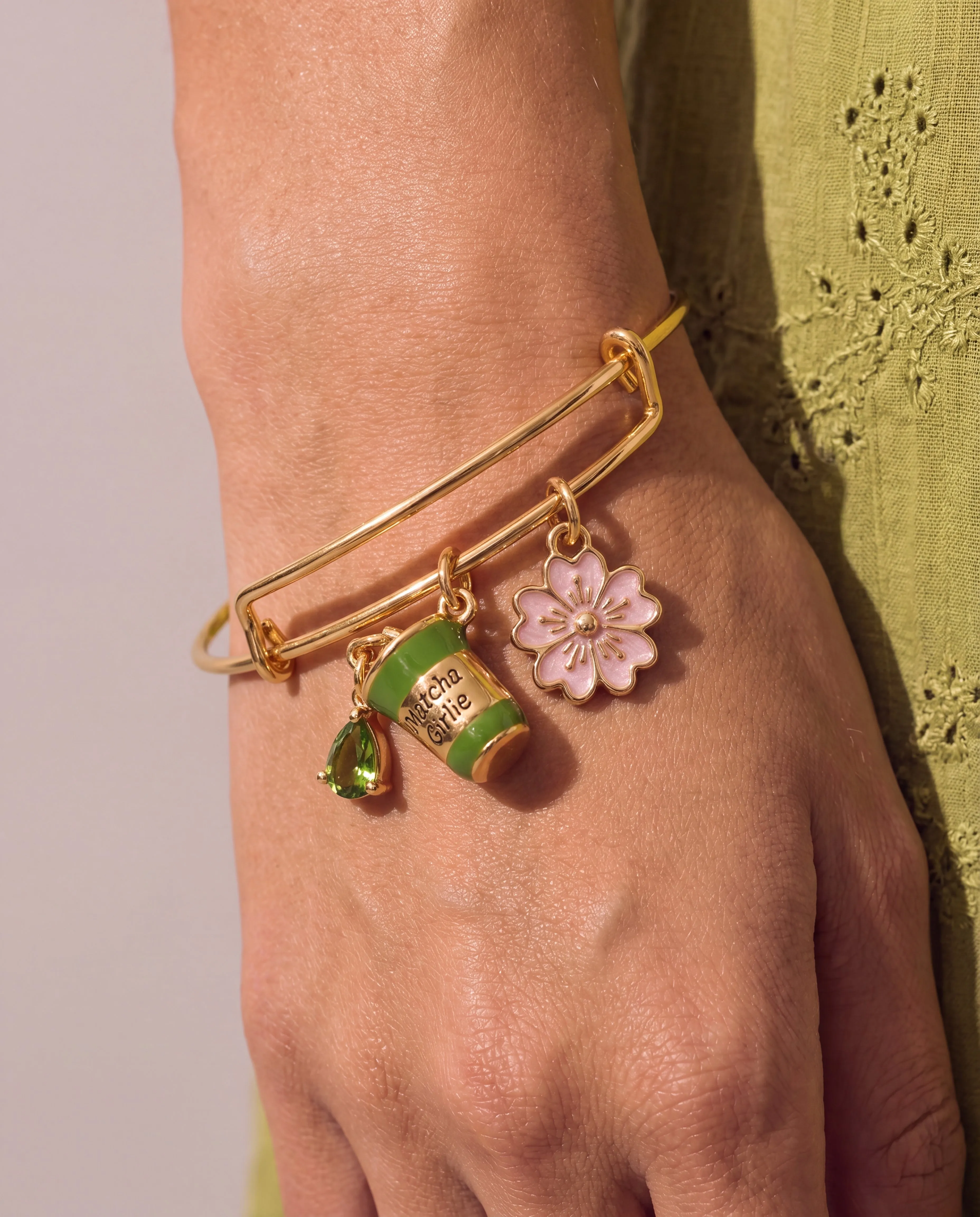 'Matcha Girlie' Charm Bangle sold by Alex and Ani product image thumbnail 5