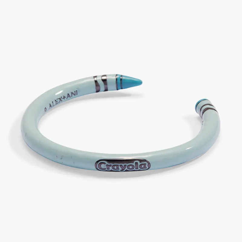 Crayola Robin's Egg Blue Crayon Cuff made by Alex and Ani
