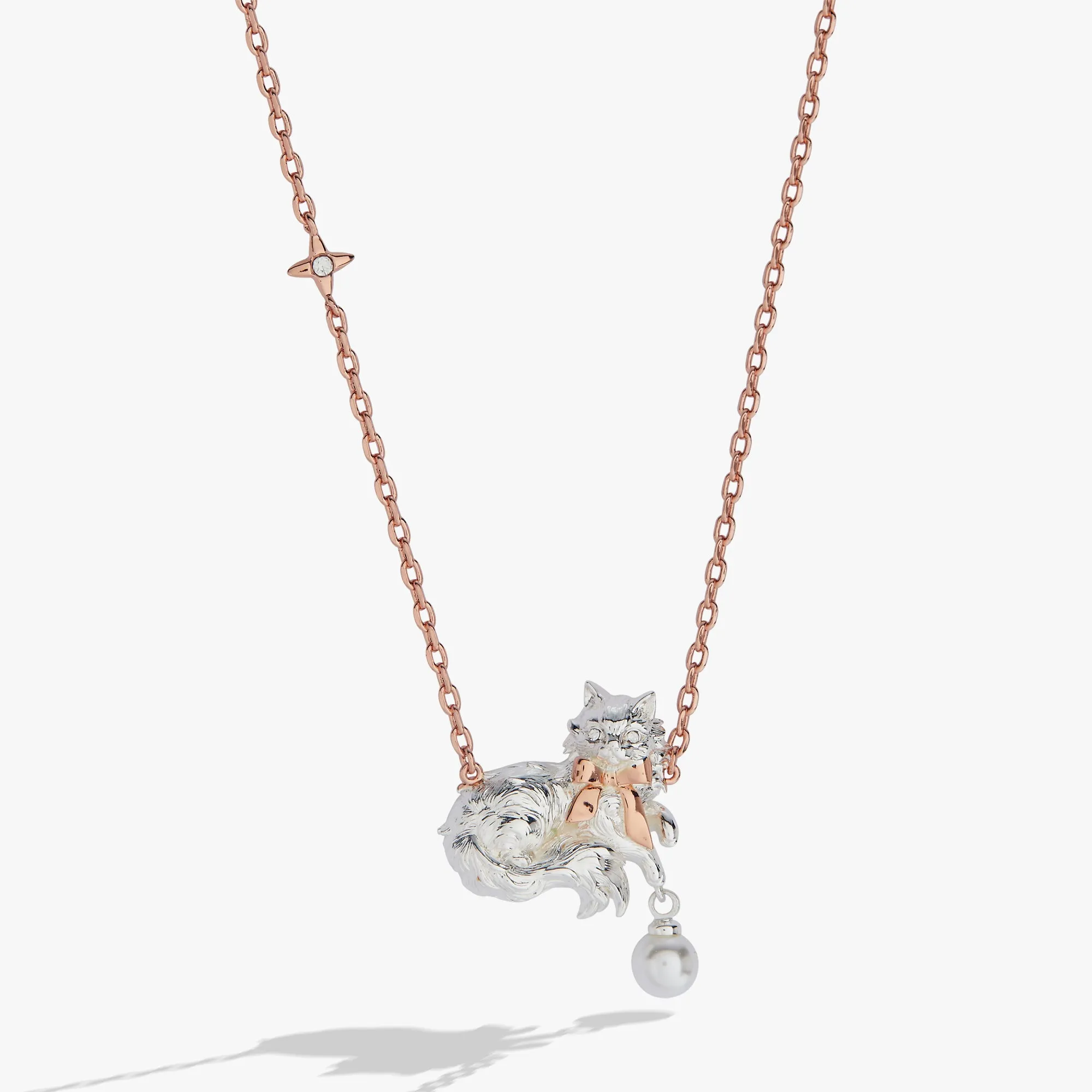 Fluffy Cat Inline Necklace sold by Alex and Ani