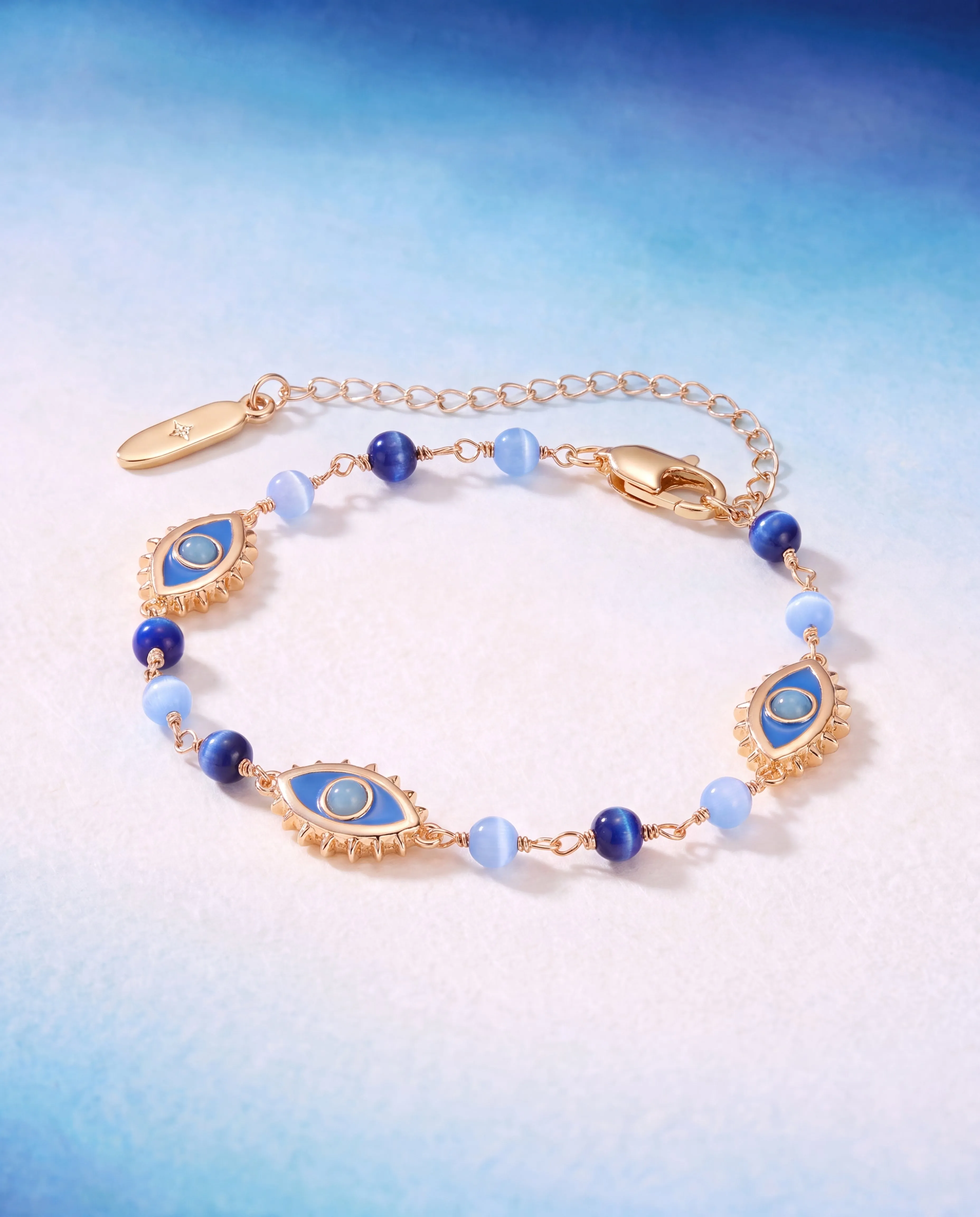 Blue Aventurine Evil Eye Linear Bracelet sold by Alex and Ani product image thumbnail 5