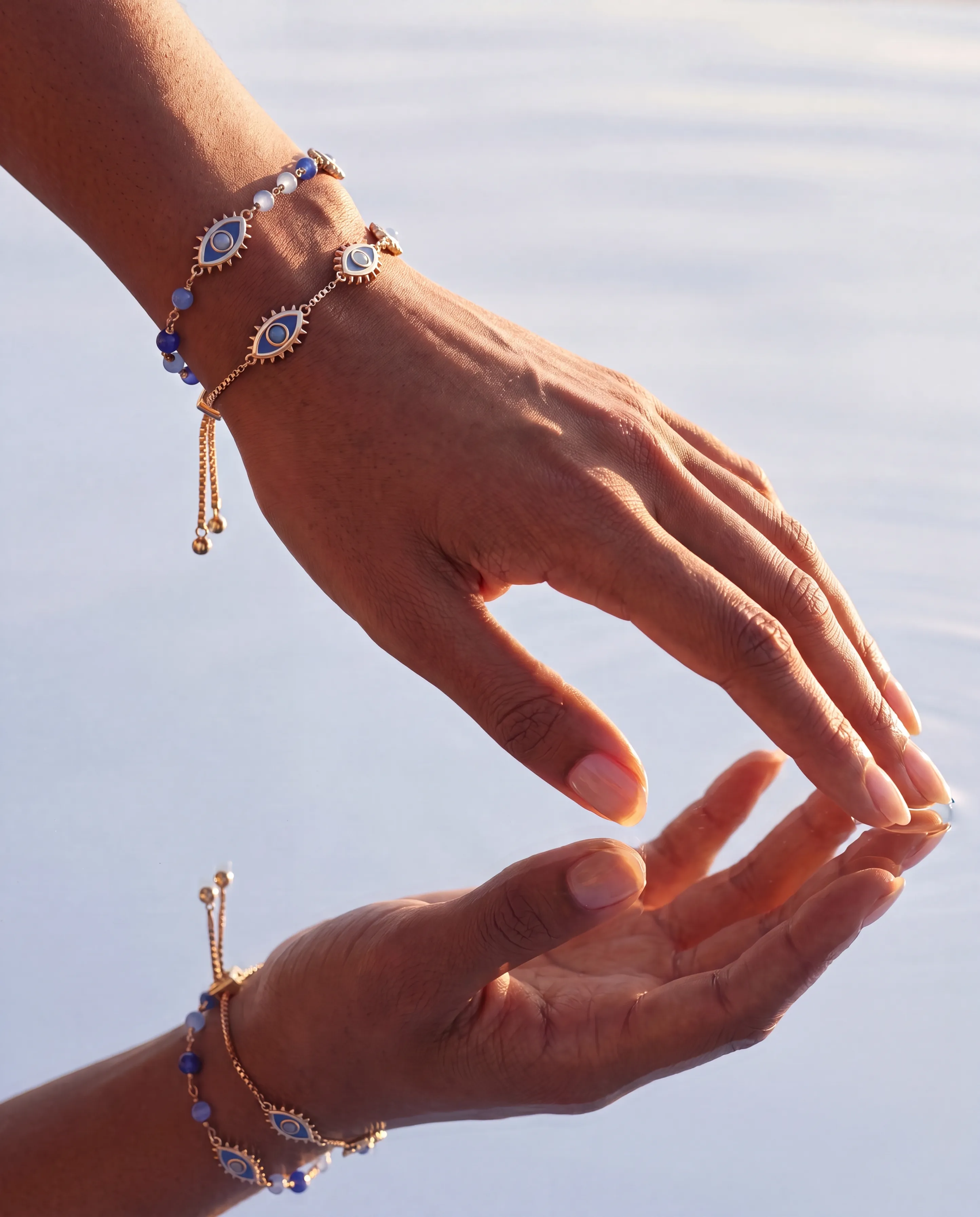 Blue Aventurine Evil Eye Linear Bracelet sold by Alex and Ani product image thumbnail 2