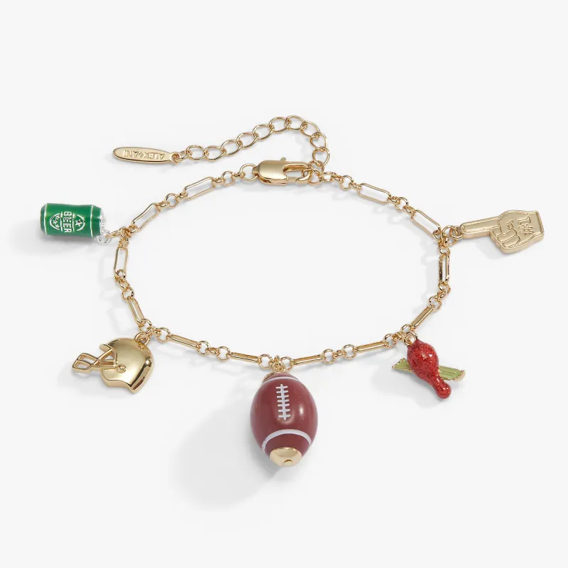 Football Tailgate Charm Bracelet made by Alex and Ani