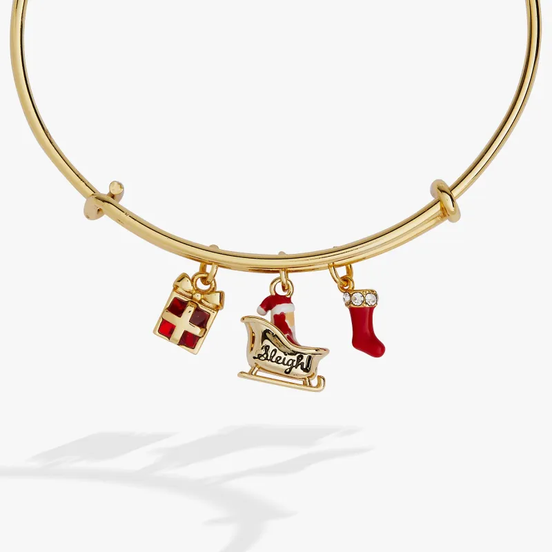 'Sleigh' Santa Slay Multi-Charm Bangle made by Alex and Ani