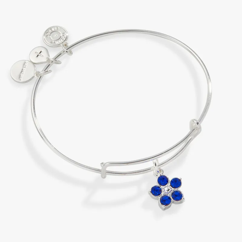 Crystal Forget-Me-Not Flower Charm Bangle Bracelet sold by Alex and Ani