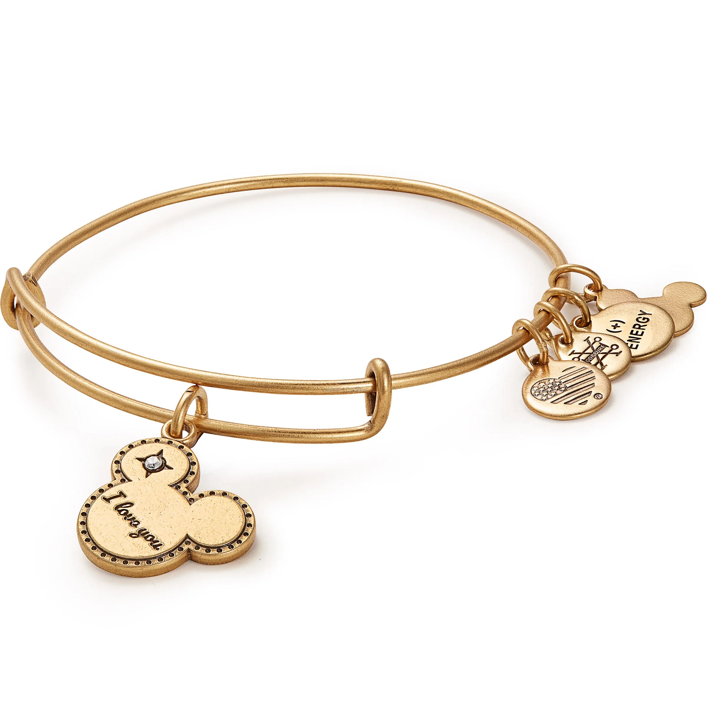 Disney® Mickey Mouse 'I Love You' Charm Bangle sold by Alex and Ani