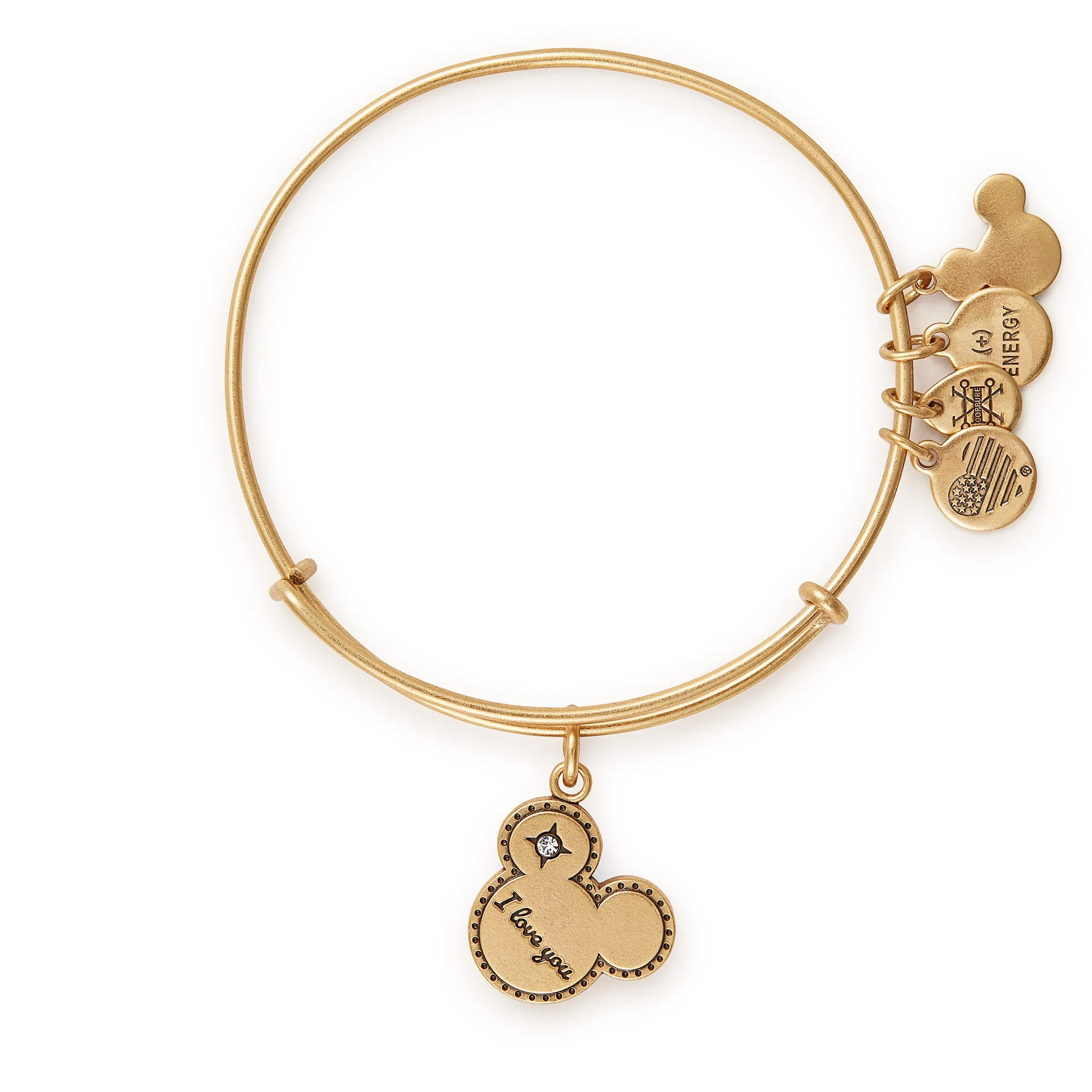 Disney® Mickey Mouse 'I Love You' Charm Bangle sold by Alex and Ani product image thumbnail 2