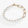 Moonstone Beaded and Chain Stretch Bracelet sold by Alex and Ani