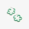 Floral Huggie Hoop Earrings, Mint Green sold by Alex and Ani