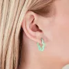 Floral Huggie Hoop Earrings, Mint Green sold by Alex and Ani