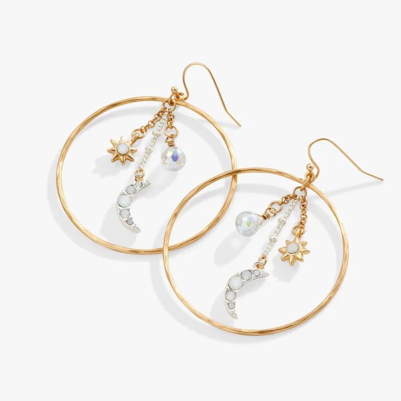 Festival Moon and Star Earrings sold by Alex and Ani