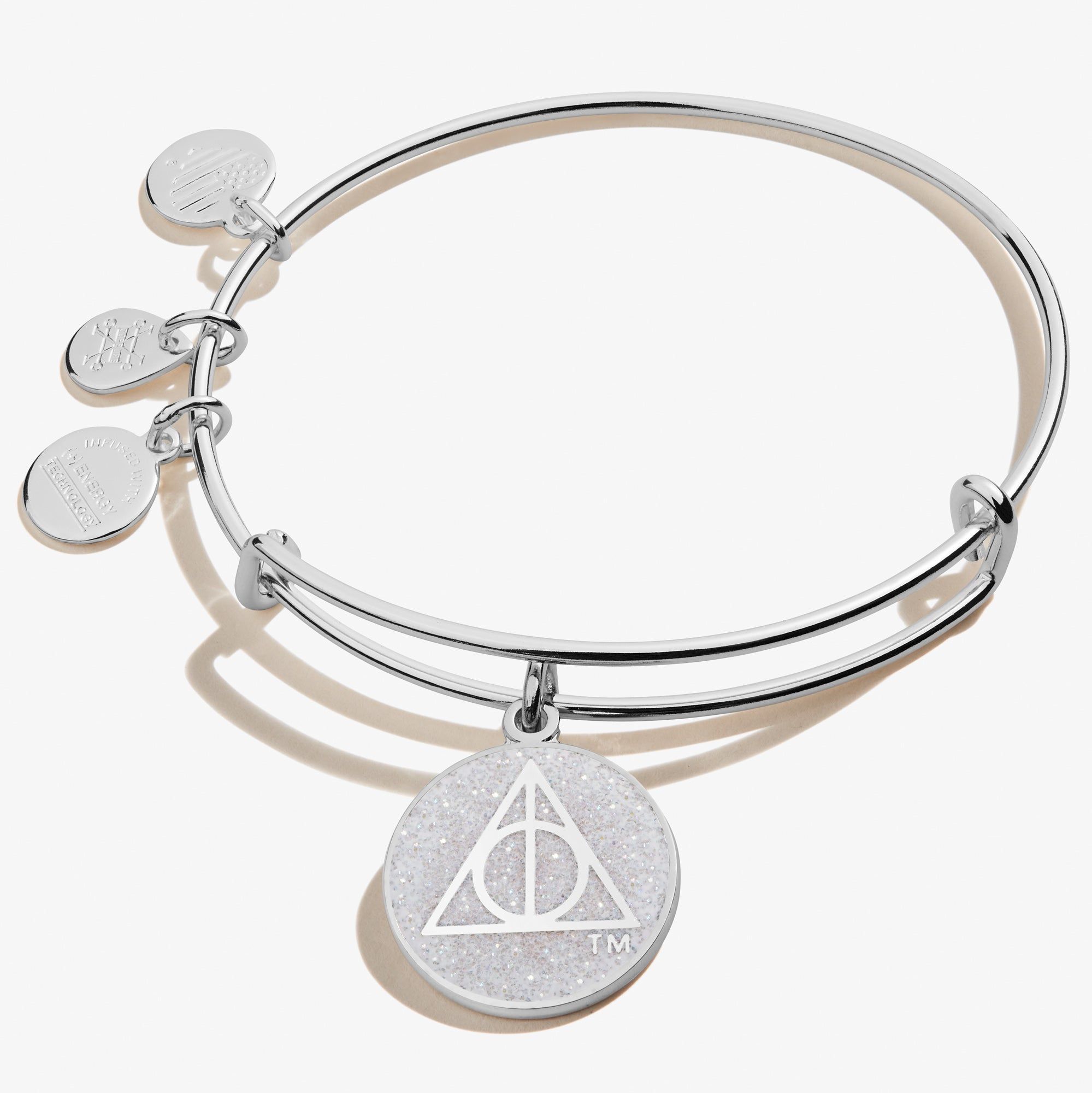 Harry Potter™ Deathly Hallows Crystal Charm Bangle sold by Alex and Ani