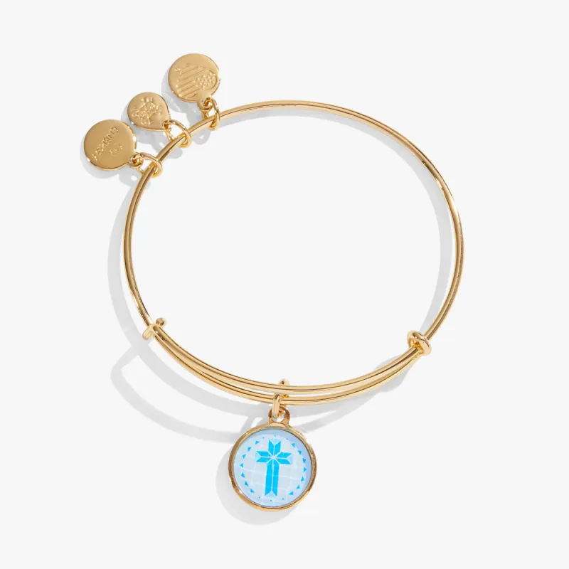 Crystal Cross Charm Bangle Bracelet sold by Alex and Ani