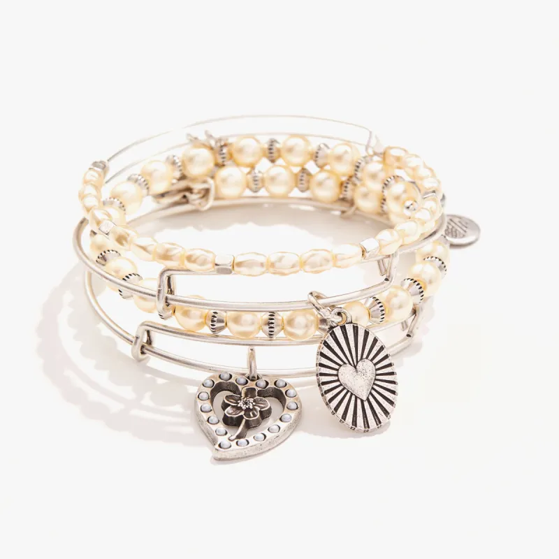 Manifest Hope and Love Charm Bangles, Set of 4 sold by Alex and Ani