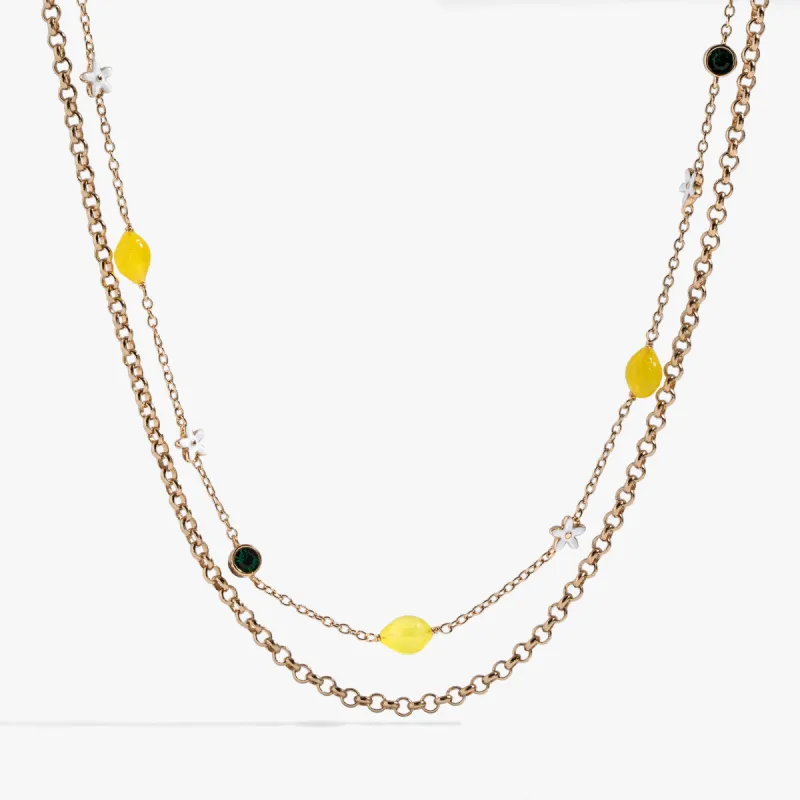 Double-Layer Lemon Necklace sold by Alex and Ani