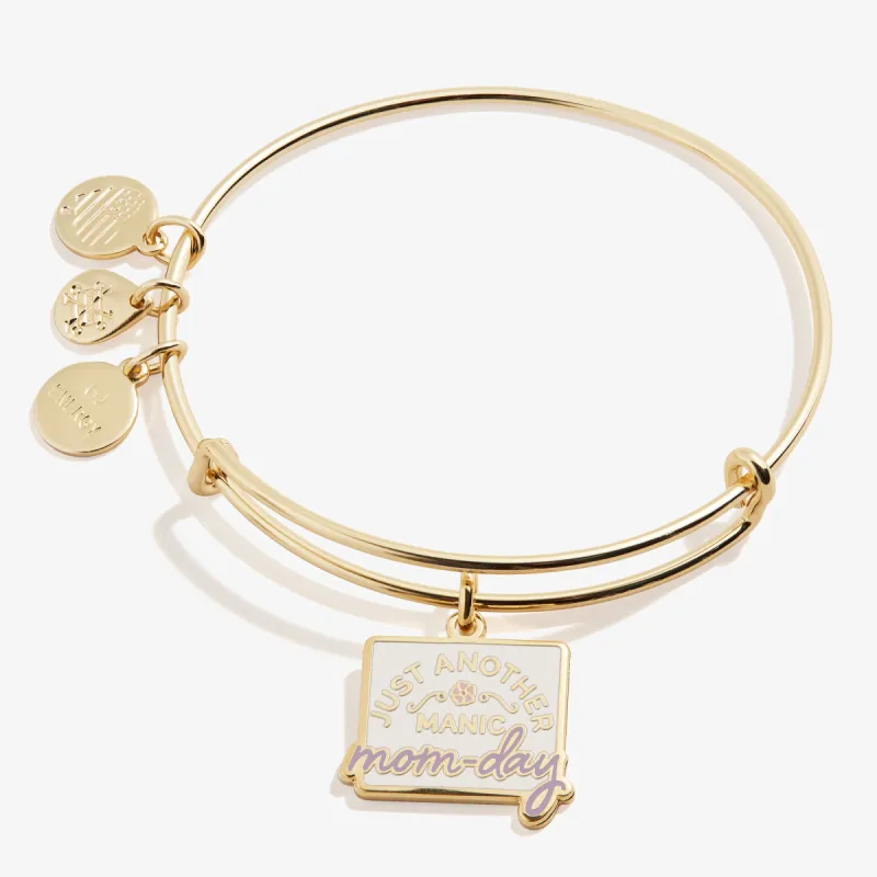 'Just Another Manic Mom-Day' Charm Bangle Bracelet sold by Alex and Ani