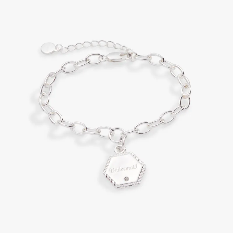 'Bridesmaid' Charm Bracelet, Adjustable sold by Alex and Ani