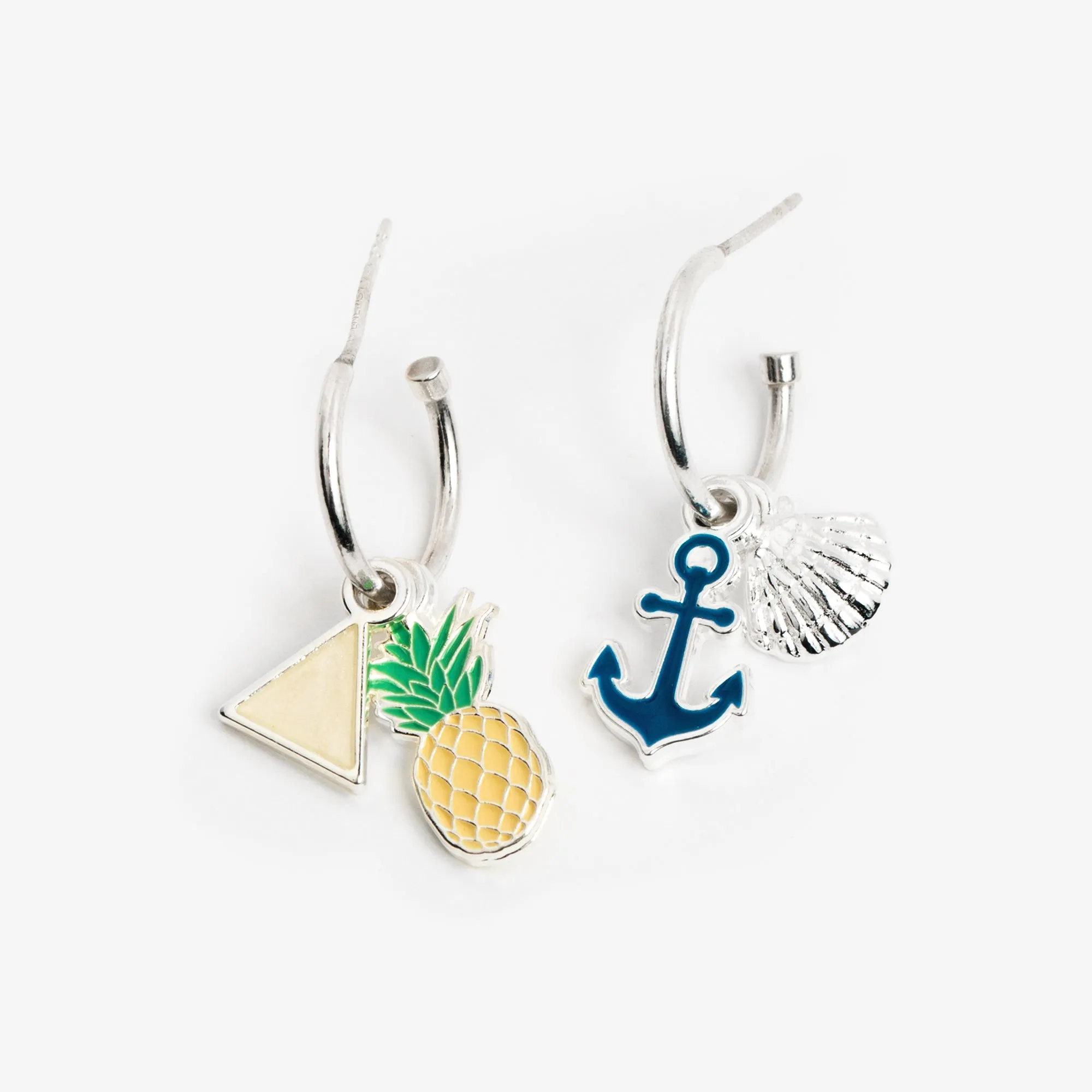 Tropical Enamel Charm Hoop Earrings sold by Alex and Ani