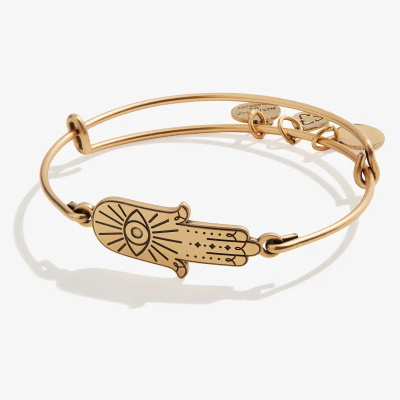 Spiritual Armor Hamsa Inline Charm Bangle sold by Alex and Ani