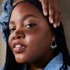 Turquoise and Crystal Hoop Earrings sold by Alex and Ani