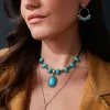 Turquoise and Crystal Hoop Earrings sold by Alex and Ani