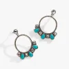 Turquoise and Crystal Hoop Earrings sold by Alex and Ani