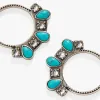 Turquoise and Crystal Hoop Earrings sold by Alex and Ani