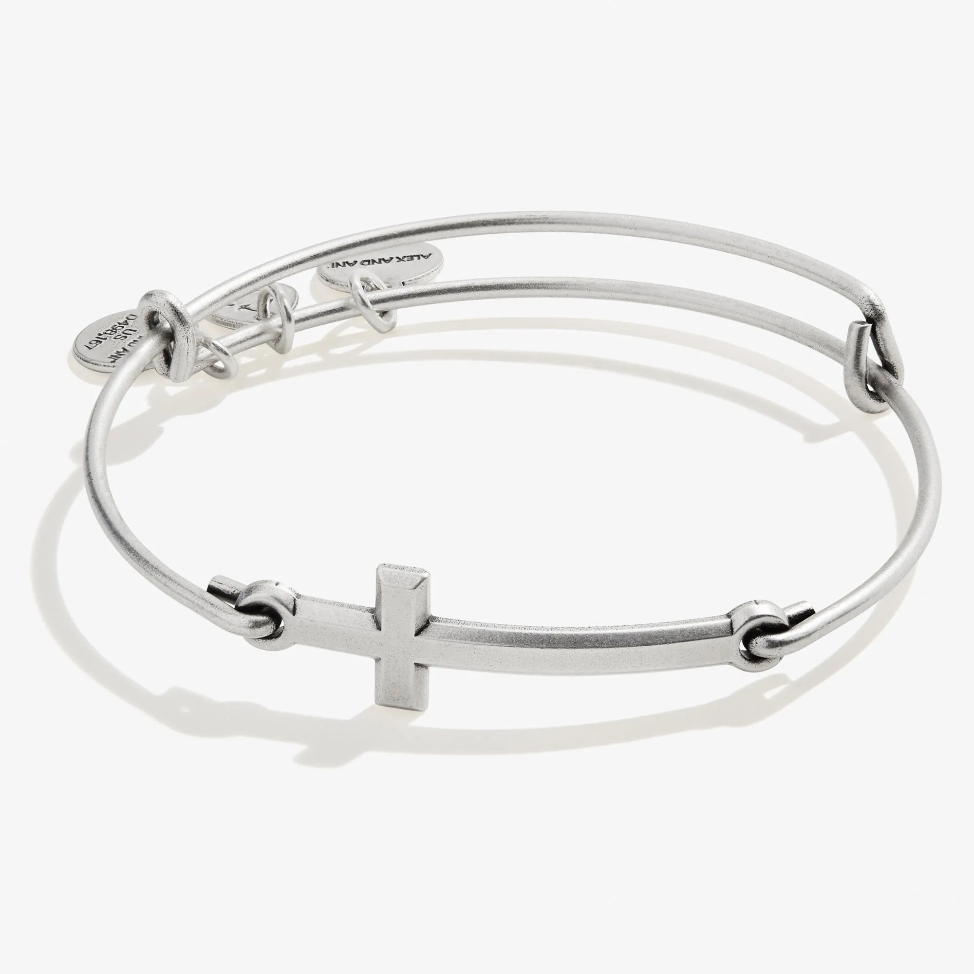 Spiritual Armor Cross Inline Charm Bangle sold by Alex and Ani