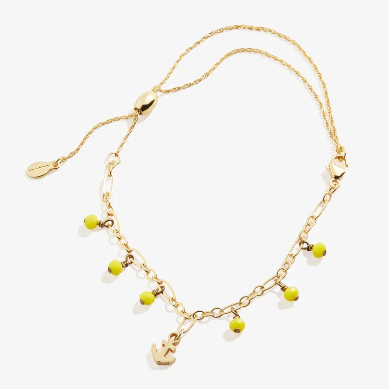 Anchor Beaded Pull Chain Anklet sold by Alex and Ani