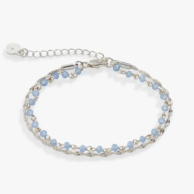 Layered Beaded and Chain Bracelet, Adjustable sold by Alex and Ani