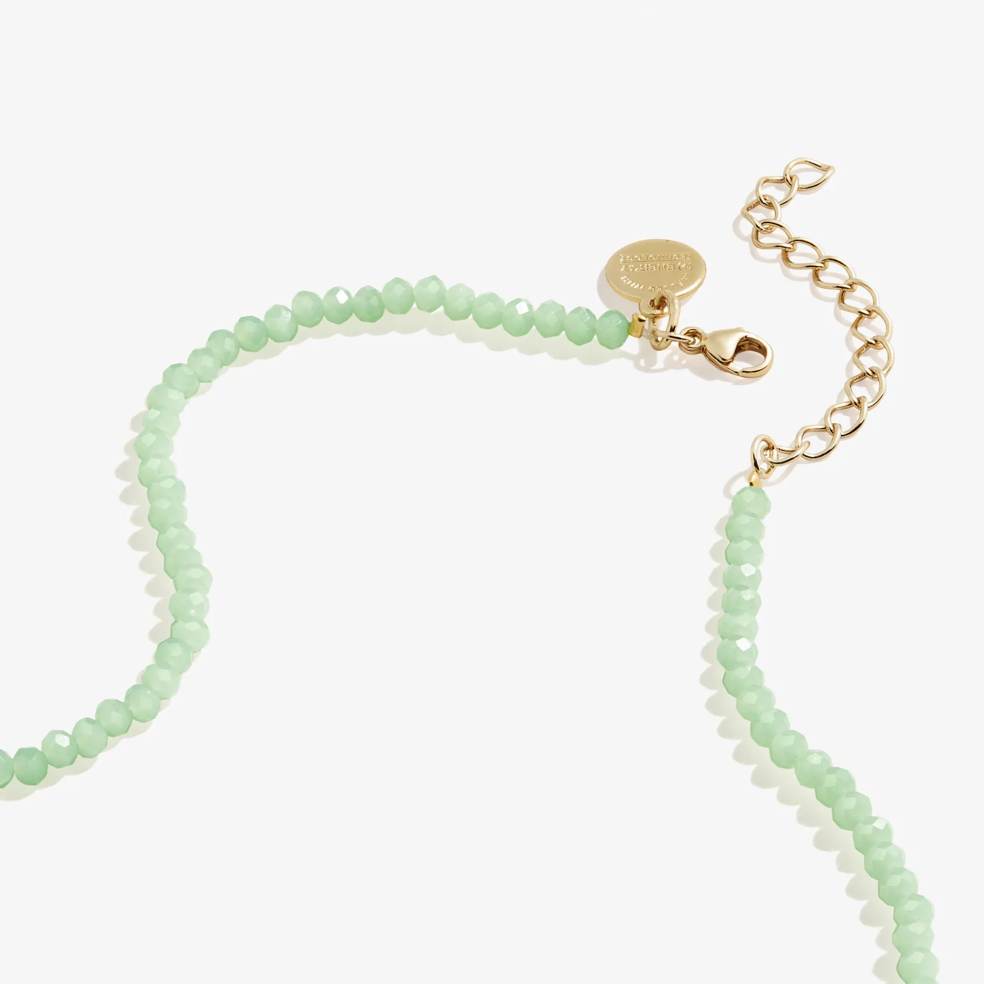 Good Fortune Four-Leaf Clover + Green Bead Necklace sold by Alex and Ani product image thumbnail 3