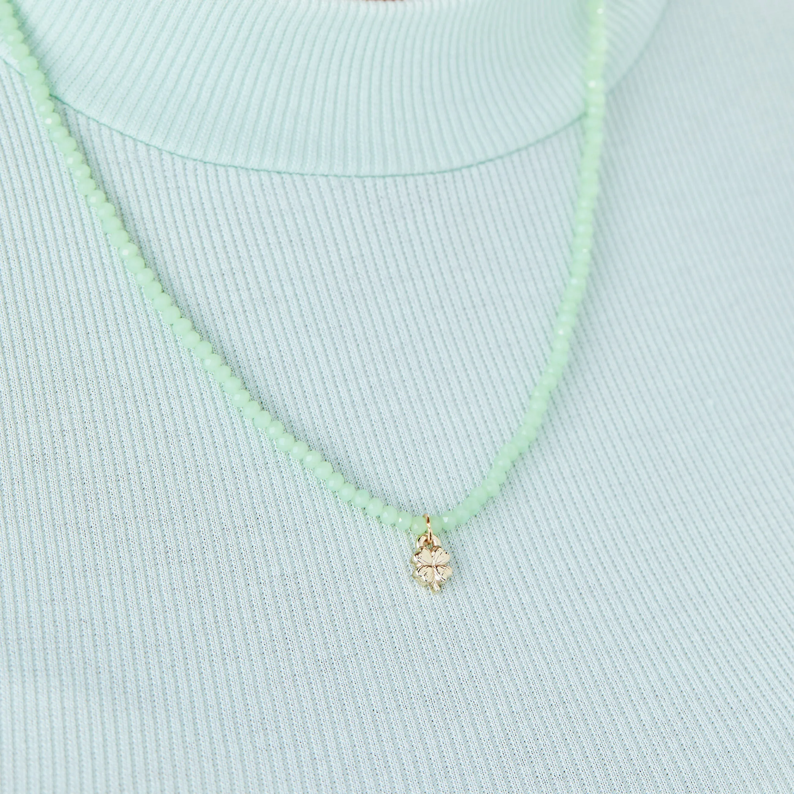 Good Fortune Four-Leaf Clover + Green Bead Necklace sold by Alex and Ani product image thumbnail 2
