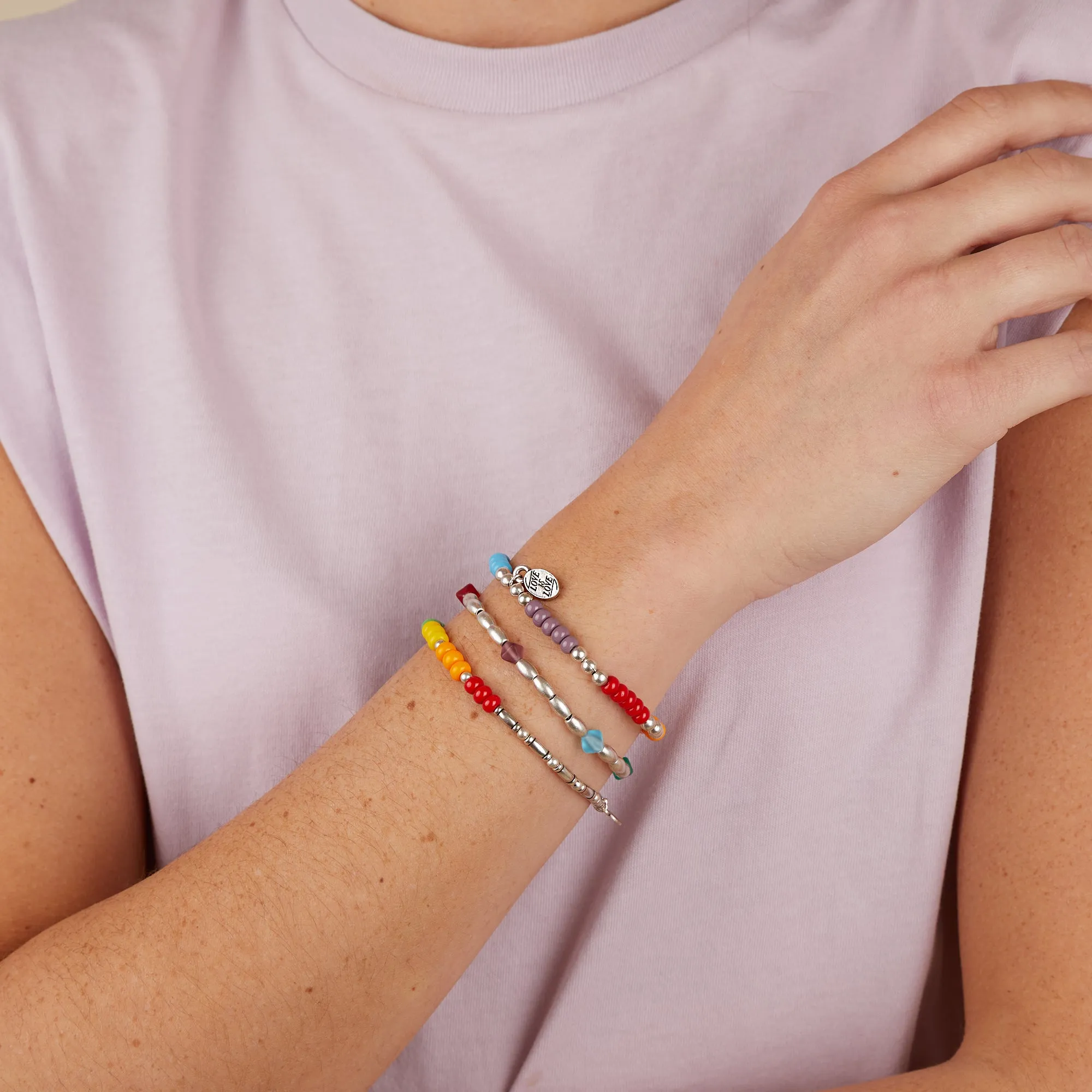 'Love is Love' Stretch Bracelet, Set of 3 sold by Alex and Ani product image thumbnail 3