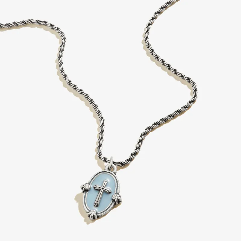 Blue Cross 'Infinite Love Surrounds You' Pendant Necklace sold by Alex and Ani