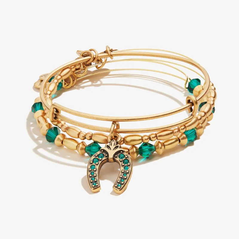 Token of Luck Horseshoe Charm Bangles, Set of 3 sold by Alex and Ani