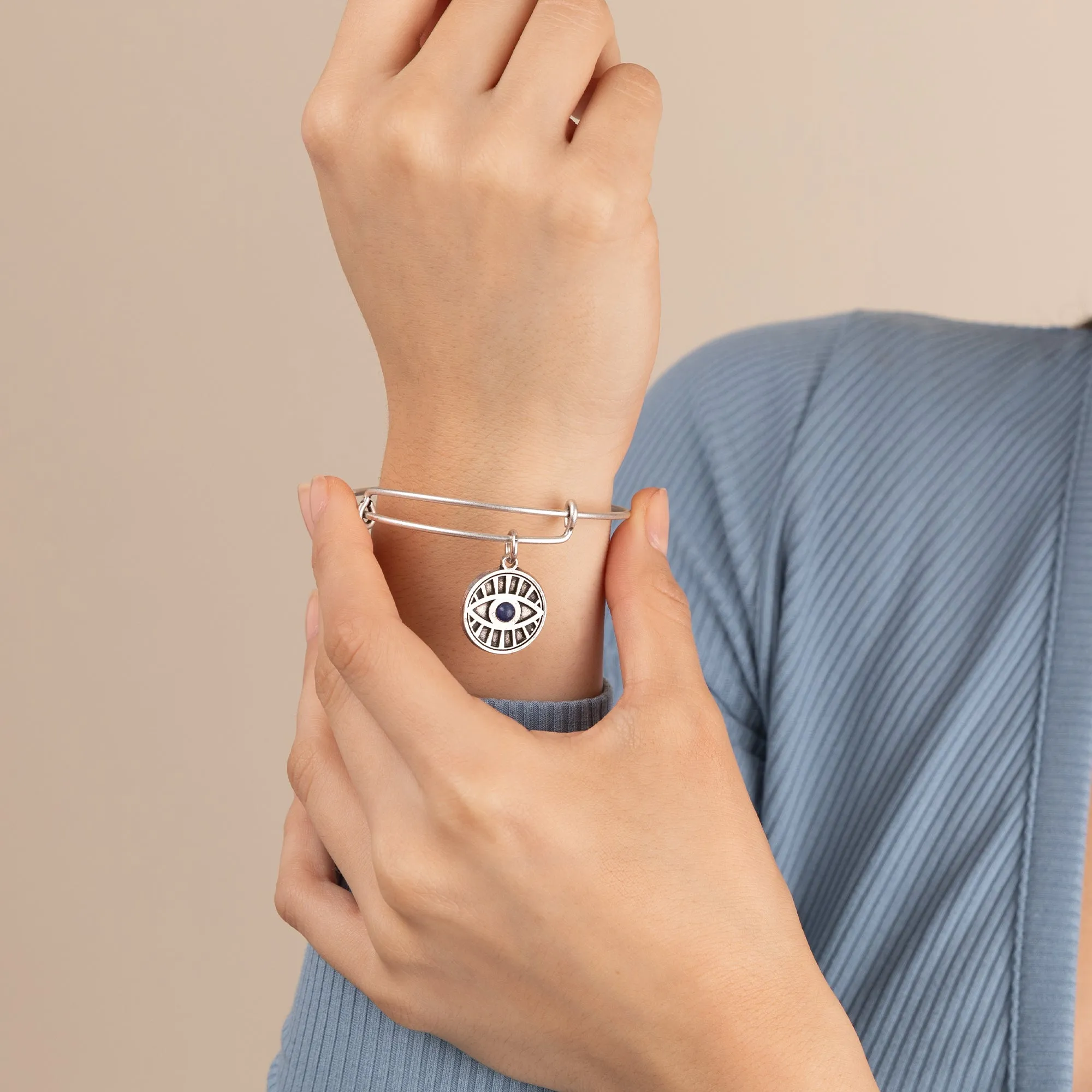 Evil Eye + Sodalite Charm Bangle sold by Alex and Ani product image thumbnail 2