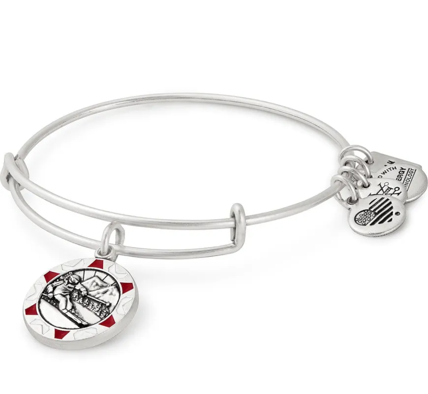 Team USA Skiing Charm Bangle sold by Alex and Ani