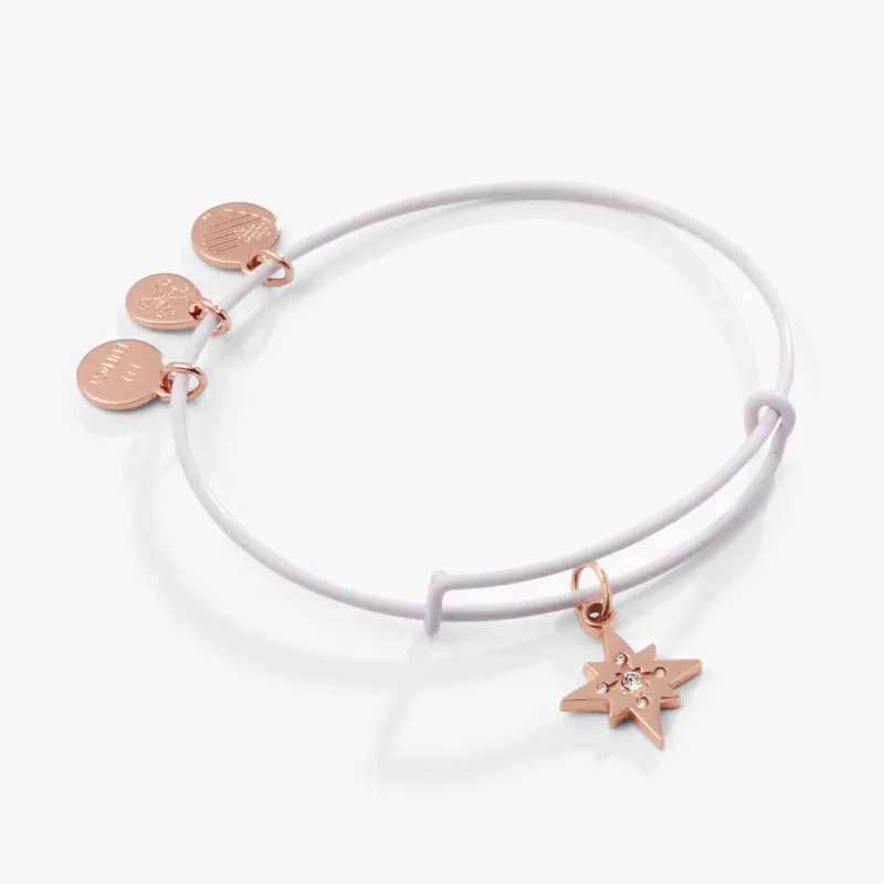 North Star Charm Bangle Bracelet, White sold by Alex and Ani