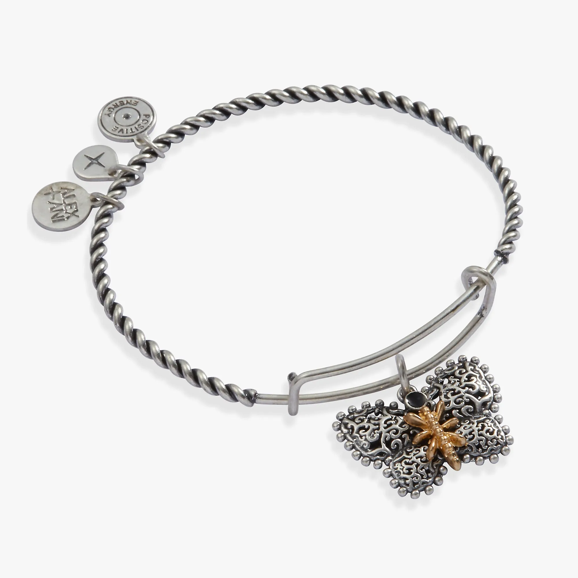 Antique Butterfly Charm Bangle sold by Alex and Ani