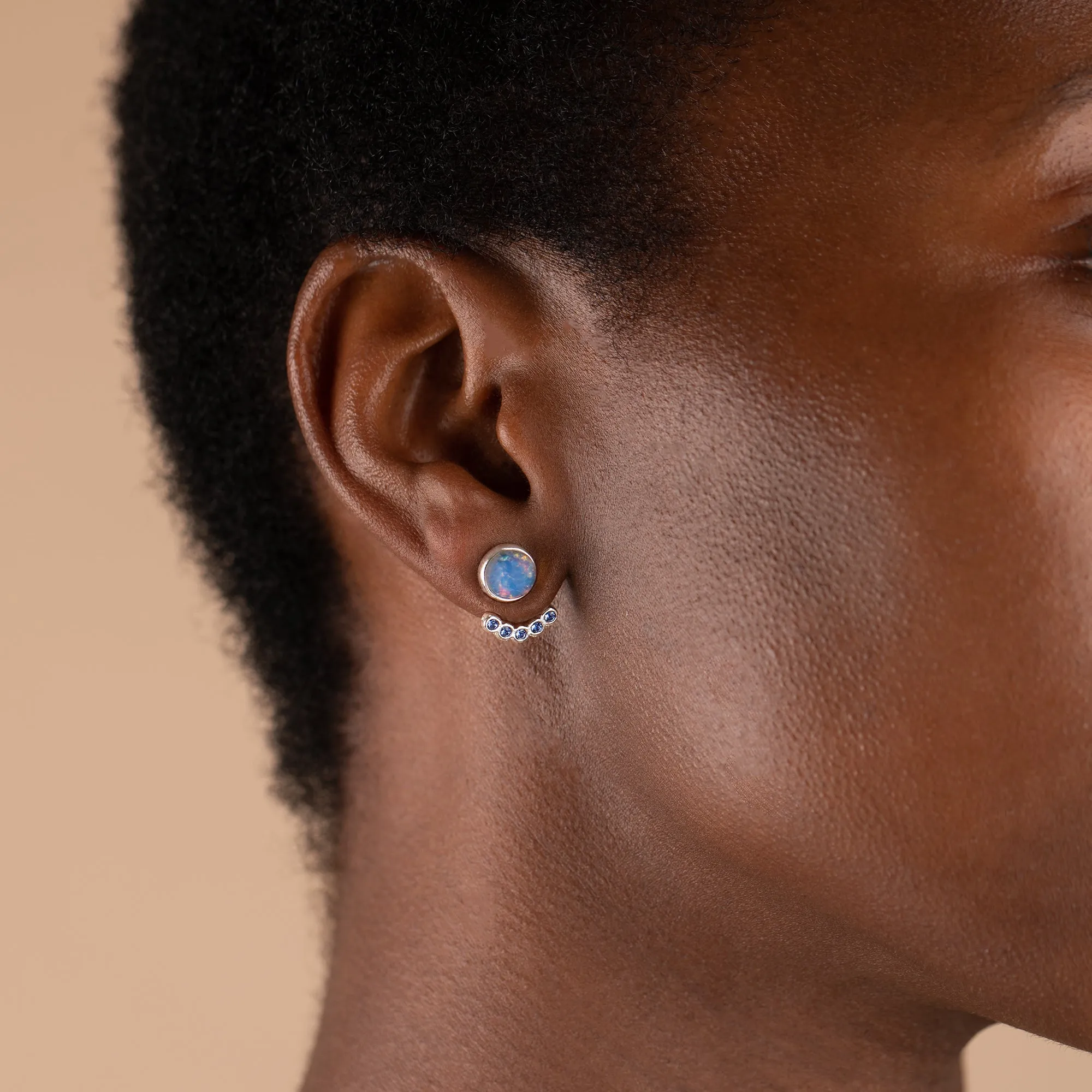 Sapphire Crystal Hoop + Moon Stud Earrings Gift Set sold by Alex and Ani product image thumbnail 3