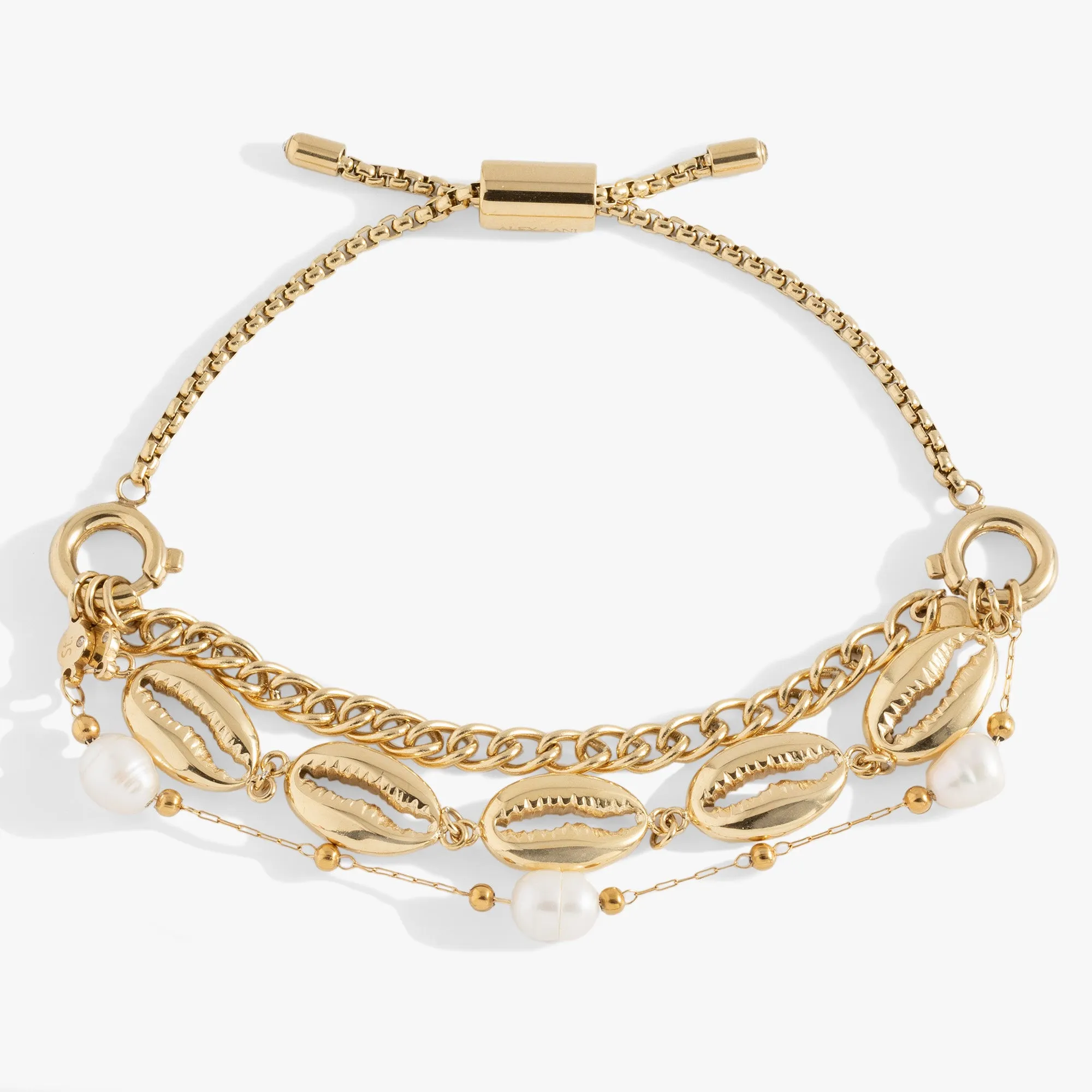 Pearl Cowrie Stranded Bracelet sold by Alex and Ani