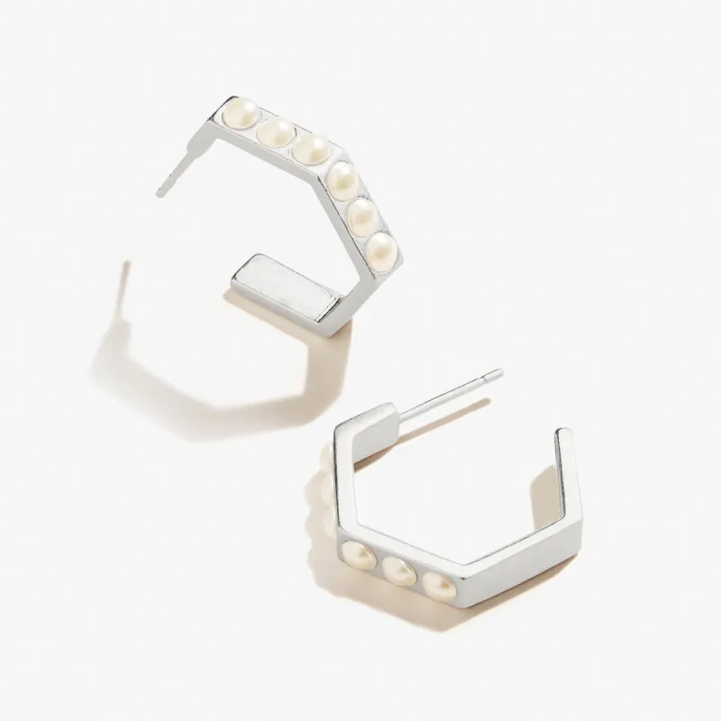 Honeycomb Huggie Hoop Earrings sold by Alex and Ani