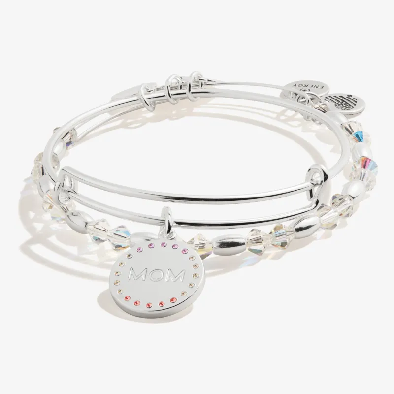 Crystal Infusion 'Mom' Charm Bangle, Set of 2 sold by Alex and Ani