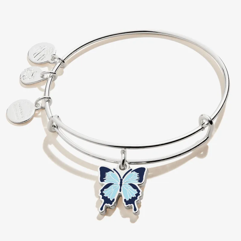 Blue Swallowtail Butterfly Charm Bangle sold by Alex and Ani