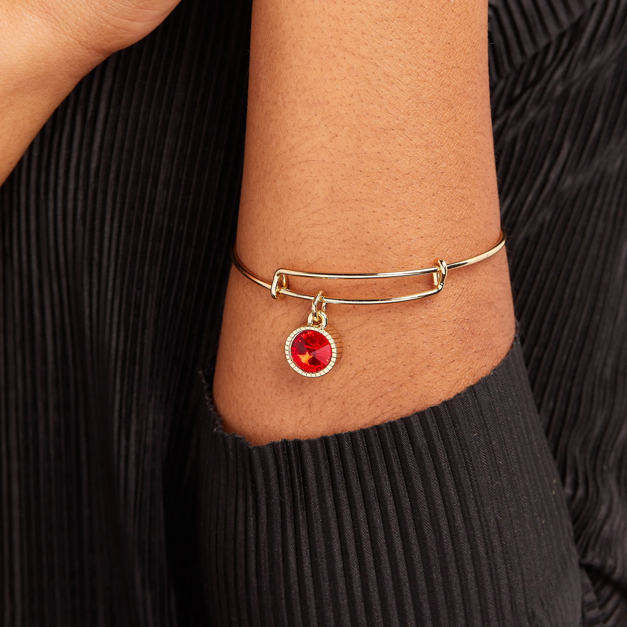 July Birthstone Charm Bangle, Ruby sold by Alex and Ani product image thumbnail 5