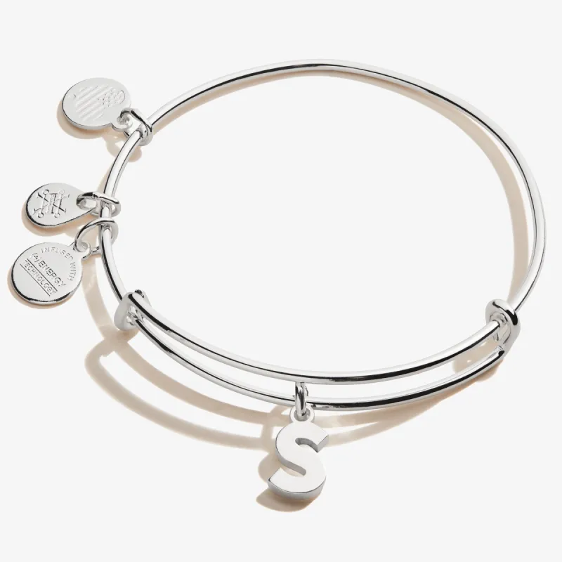 Initial S Charm Bangle sold by Alex and Ani