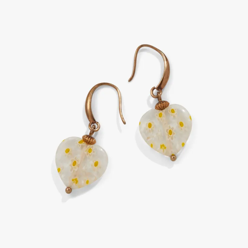 Daisy Heart Drop Earrings sold by Alex and Ani