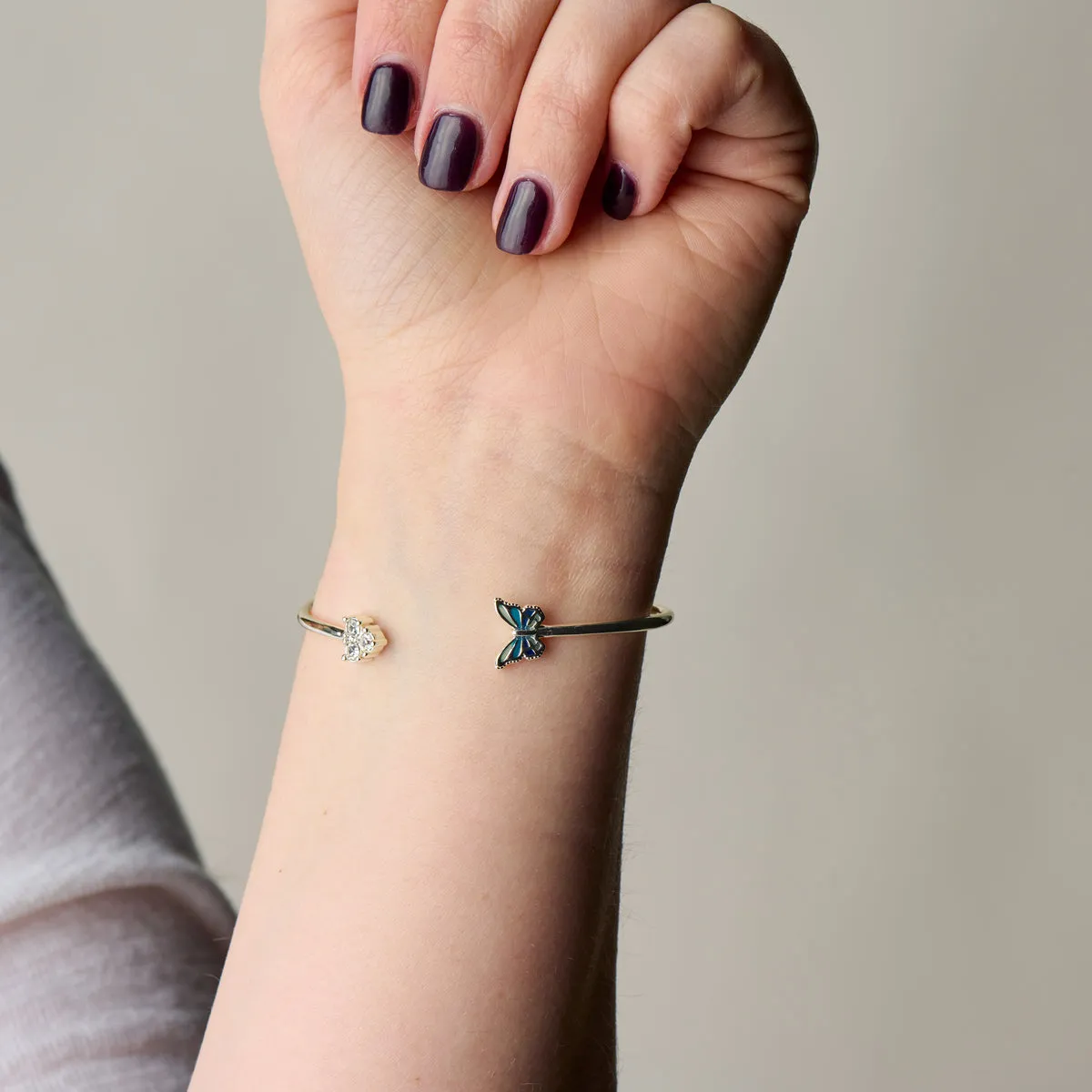 Butterfly + Crystal Flex Cuff Bracelet sold by Alex and Ani product image thumbnail 2